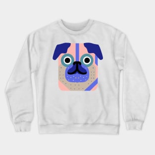 Pug Pastel Aesthetic Dog Owner Vintage Funny Pug Crewneck Sweatshirt